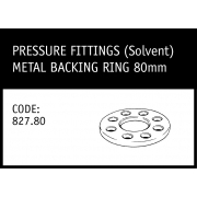 Marley Solvent Metal Backing Ring 80mm - 827.80